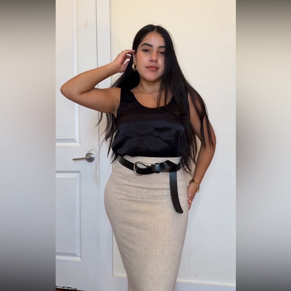 Satin tank top